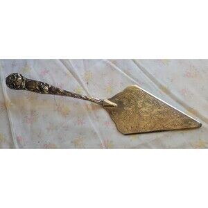 Cake Server, Silver Cake Server, Silverplated, Rose Cake Server